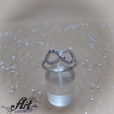 Сребърен дамски пръстен "Безкрайност" R-903